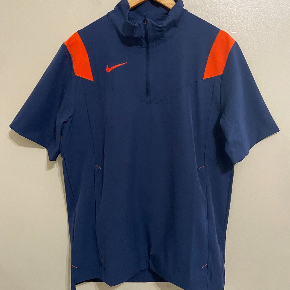 Nike Football Coach Performance Sideline Jacket Navy Orange DJ5113-421 Men